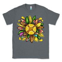 Charcoal Heather lemon sunflower Classic Tee - texasbilliewilder