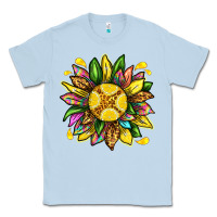 Dusty Blue lemon sunflower Classic Tee - texasbilliewilder