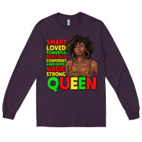 Plum black queen quotes juneteenth Long Sleeve Tee - texasbilliewilder