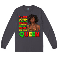 Smoke black queen quotes juneteenth Long Sleeve Tee - texasbilliewilder