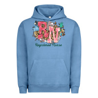 Pigment Pebble Blue rn registered nurse western Urban Hoodie - NancyCooperArtShop