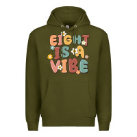 Army Green eight is a vibe Premium Hoodie - MaliasSmallBusiness