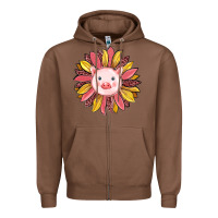 Chestnut pig sunflower Zipper Hoodie - RanaPortraitStore