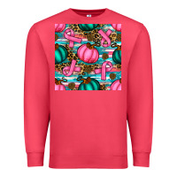 Cardinal breast cancer awareness with pumpkins seamless pattern Premium Sweatshirt - BundleAndBundleShop