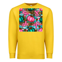 Lemon breast cancer awareness with pumpkins seamless pattern Premium Sweatshirt - BundleAndBundleShop