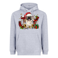 Heather Grey christmas joy pug Heavyweight Hoodie - JahusDesignShop