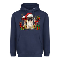 Navy christmas joy pug Heavyweight Hoodie - JahusDesignShop