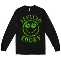 Black feeling lucky with leopard Long Sleeve Tee - RanaPortraitStore