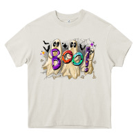 Cream boo Heavy Core Tee - CowhideDigitalArt