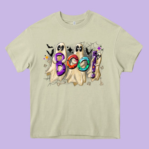Boo Heavy Core Tee Designed By Cowhidedigitalart