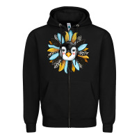 Black penguin sunflower Zipper Hoodie - RanaPortraitStore