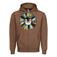 Chestnut penguin sunflower Zipper Hoodie - RanaPortraitStore