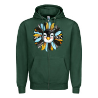 Penguin Sunflower Zipper Hoodie | Teevron