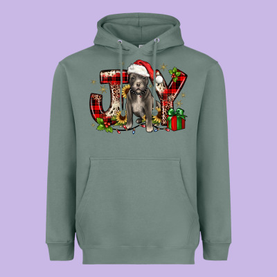 Christmas Joy Pitbull Heavyweight Hoodie Designed By Jahusdesignshop