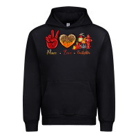Foreset Green peace love firefighter Urban Hoodie - NancyCooperArtShop