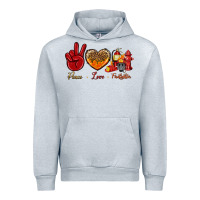 Heather Grey peace love firefighter Urban Hoodie - NancyCooperArtShop