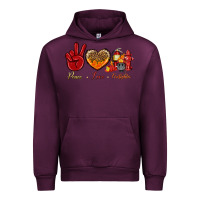 Mauve Wine peace love firefighter Urban Hoodie - NancyCooperArtShop