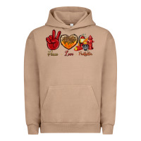 Pigment Burro peace love firefighter Urban Hoodie - NancyCooperArtShop