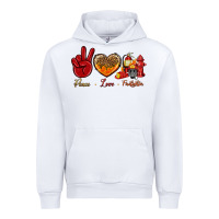 White peace love firefighter Urban Hoodie - NancyCooperArtShop