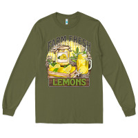 Army Green farm fresh lemons Long Sleeve Tee - Zillion Design Studio