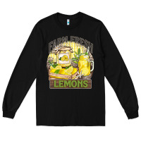 Black farm fresh lemons Long Sleeve Tee - Zillion Design Studio