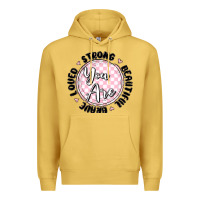 Antique Gold you are strong Premium Hoodie - MaliasSmallBusiness