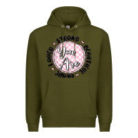 Army Green you are strong Premium Hoodie - MaliasSmallBusiness