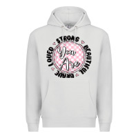 Dove Grey you are strong Premium Hoodie - MaliasSmallBusiness