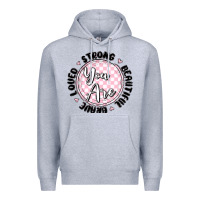 Heather Grey you are strong Premium Hoodie - MaliasSmallBusiness