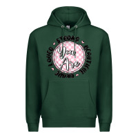 Sports Green you are strong Premium Hoodie - MaliasSmallBusiness