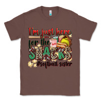 Chestnut i'm just here for the snacks #softball sister Classic Tee - Zillion Design Studio