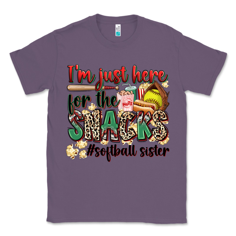 I'm Just Here For The Snacks #softball Sister Classic Tee by Zillion Design Studio | Teevron