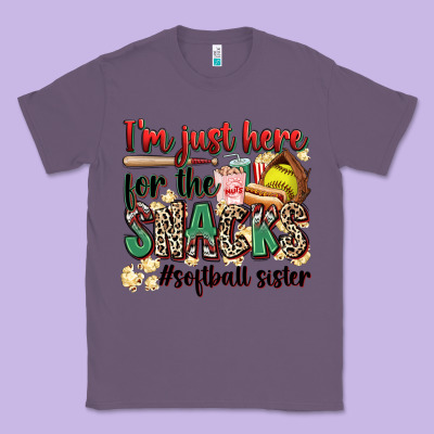 I'm Just Here For The Snacks #softball Sister Classic Tee Designed By Zillion Design Studio