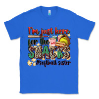True Royal i'm just here for the snacks #softball sister Classic Tee - Zillion Design Studio