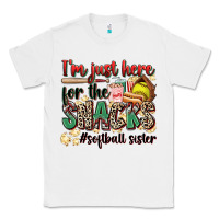 White i'm just here for the snacks #softball sister Classic Tee - Zillion Design Studio