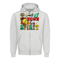 Dove Grey small town big spirit softball Zipper Hoodie - Zillion Design Studio