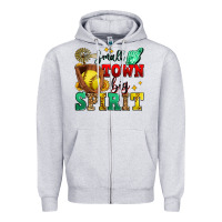 Heather Grey small town big spirit softball Zipper Hoodie - Zillion Design Studio