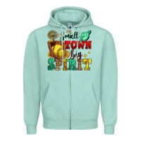 Seafoam small town big spirit softball Zipper Hoodie - Zillion Design Studio