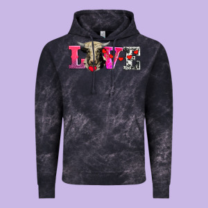 Love With Holstein Cow Vintage Hoodie Designed By Adodesignshop