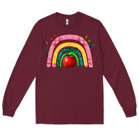 Burgundy school rainbow Long Sleeve Tee - Zillion Design Studio