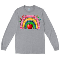 Heather Grey school rainbow Long Sleeve Tee - Zillion Design Studio