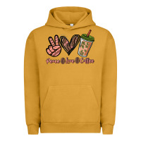 Pigment Peanut Butter peace love coffee Urban Hoodie - NancyCooperArtShop
