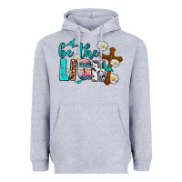 Heather Grey be the light Heavyweight Hoodie - AdoDesignShop