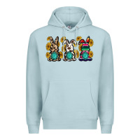 Blue Mist western bunny Premium Hoodie - MaliasSmallBusiness