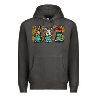 Charcoal Heather western bunny Premium Hoodie - MaliasSmallBusiness