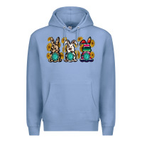 Colony Blue western bunny Premium Hoodie - MaliasSmallBusiness