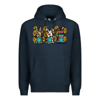 Navy western bunny Premium Hoodie - MaliasSmallBusiness