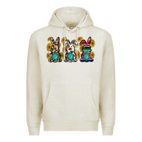 Oatmeal Heather western bunny Premium Hoodie - MaliasSmallBusiness