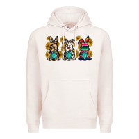Pale Pink western bunny Premium Hoodie - MaliasSmallBusiness
