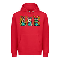 Red western bunny Premium Hoodie - MaliasSmallBusiness